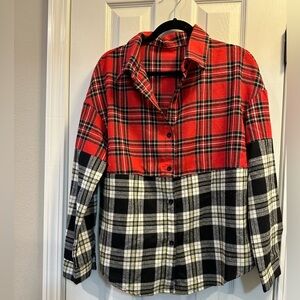 Women’s Plaid Button Up- NEVER WORN